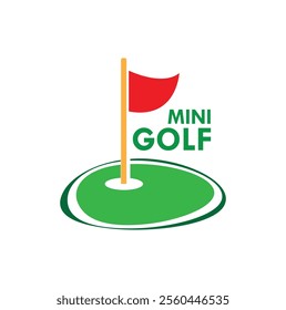 mini golf icon on white background