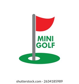 mini golf icon on white background