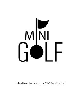 mini golf icon on white background