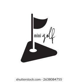 mini golf icon on white background