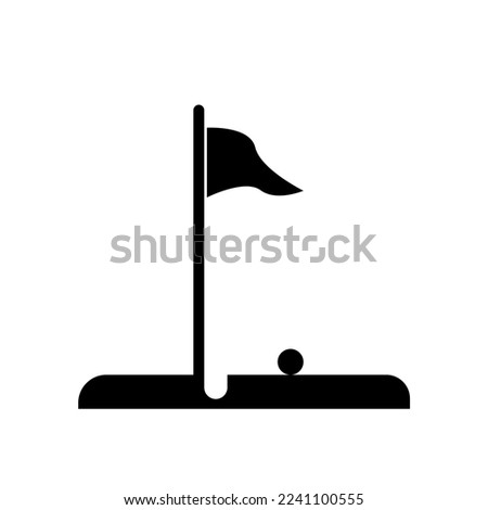 mini golf icon on white background