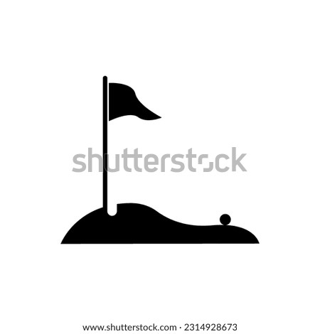 mini golf icon on white background
