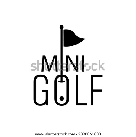 mini golf icon on white background