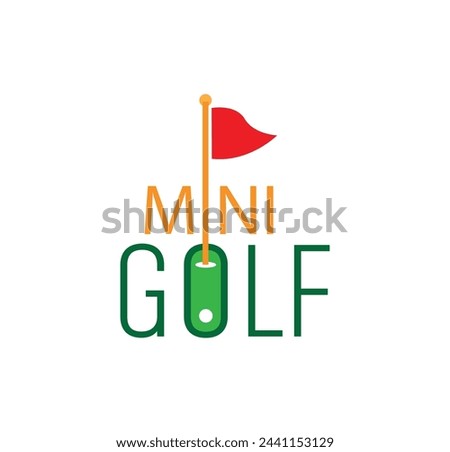 mini golf icon on white background