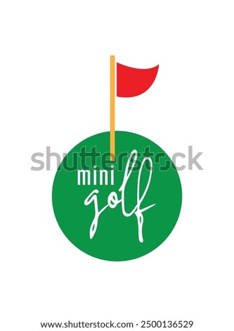 mini golf icon on white background