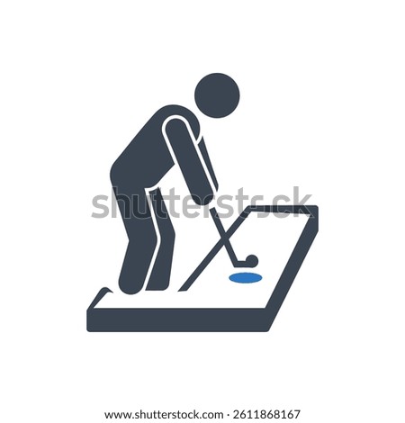Mini Golf Icon On White Background