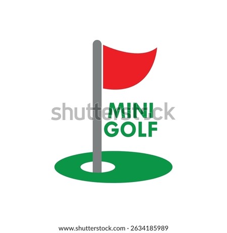 mini golf icon on white background