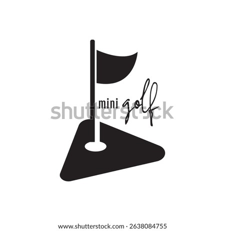 mini golf icon on white background