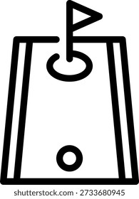 mini golf line icon illustration vector
