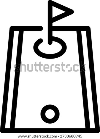 mini golf line icon illustration vector