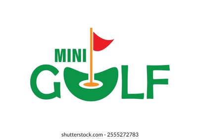 mini golf text information sign