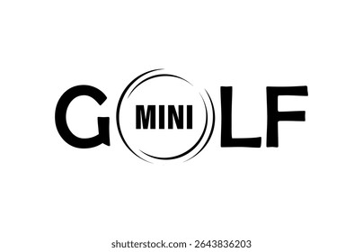 mini golf text information sign