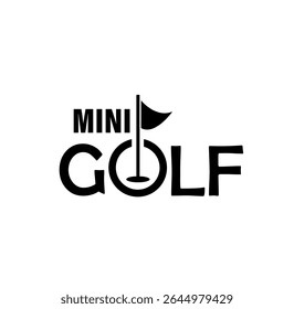 mini golf text information sign