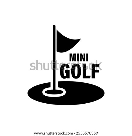 mini golf text information sign