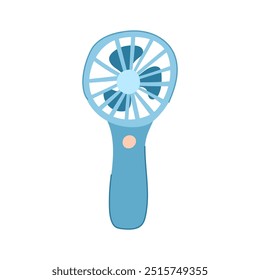 mini hand electric fan cartoon. bladeless usb, held quiet, lightweight adjustable mini hand electric fan sign. isolated symbol vector illustration