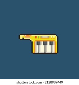 mini hand piano in pixel style