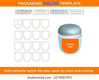 Mini Hand Sanitizer, Dieline Template