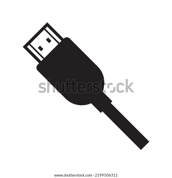 Mini\
hdmi port cable icon | Black Vector illustration\
|