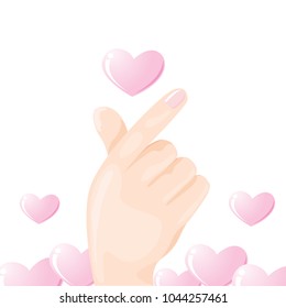 mini heart finger
