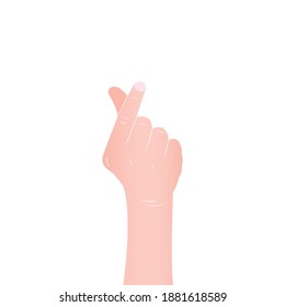 Minimano de corazón aislada en el vector de ilustración de fondo blanco