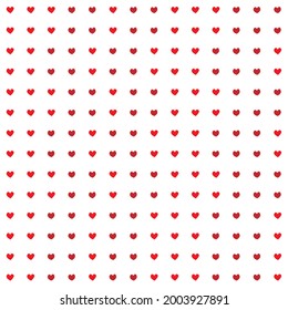 mini heart vector, seamless pattern, red heart wallpaper