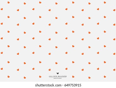 mini hearts with white background 