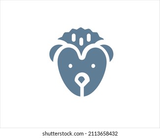 Mini hedgehog or porcupine face icon is suitable as a zoo icon and web icon