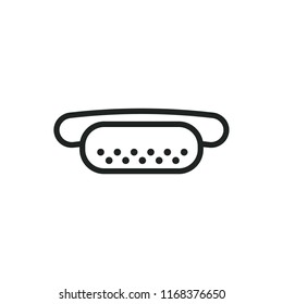 mini hot-dog vector icon