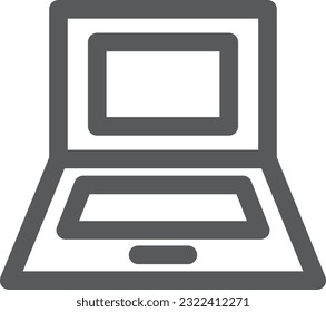 Mini mini icono de ilustración de computadora portátil