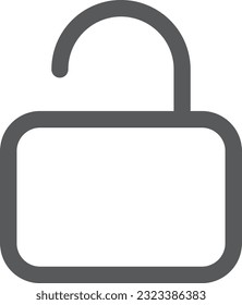 Mini mini icon illustration Unlock