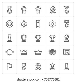 Mini Icon set – award icon vector illustration