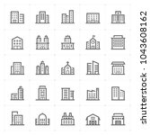 Mini Icon set - Building icon vector illustration