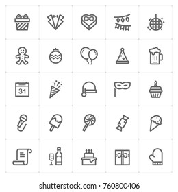 Mini Icon set – Party and celebrate icon vector illustration  