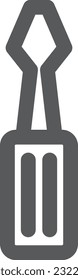 Mini mini icon slotted screwdriver