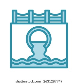 mini ilustração ícone de cor de tom duplo, uso para engenharia civil, indústria, construção, UI, kit UX, aplicativo e desenvolvimento web, digital ou impressão.