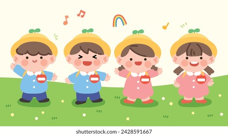 Mini-Illustration der Kindergartenfiguren