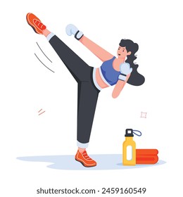 Mini Ilustraciones que representan el entrenamiento físico