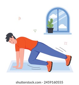 Mini Illustrations Depicting Physical Training