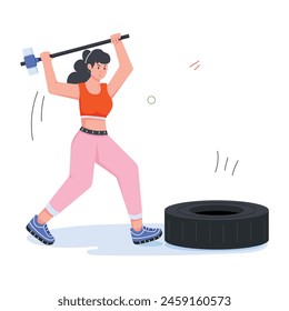 Mini Illustrations Depicting Physical Training