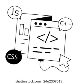 Mini Illustrations Depicting Website Media