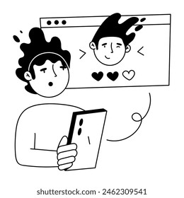 Mini Ilustraciones que representan medios de Sitio web