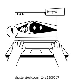 Mini Ilustraciones que representan medios de Sitio web