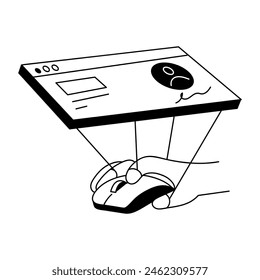 Mini Ilustraciones que representan medios de Sitio web
