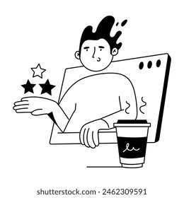 Mini Ilustraciones que representan medios de Sitio web