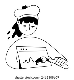 Mini Illustrations Depicting Website Media