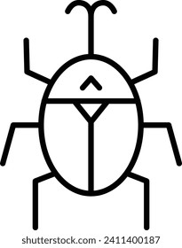 Mini insect illustration icon beetle