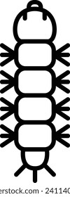 Mini insect illustration icon caterpillar