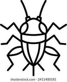 Mini insect illustration icon cricket