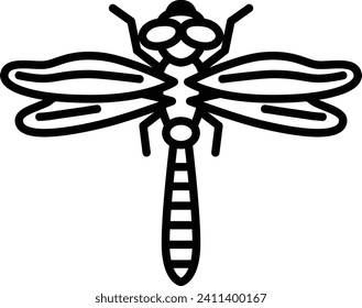 Mini insect illustration icon dragonfly