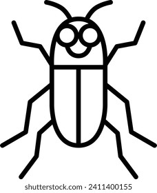 Mini insect illustration icon firefly